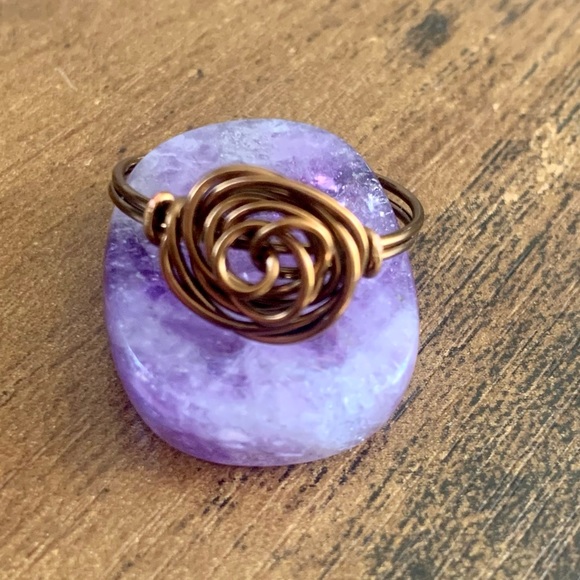 Handcrafted Wire Rose Ring - Picture 3 of 5
